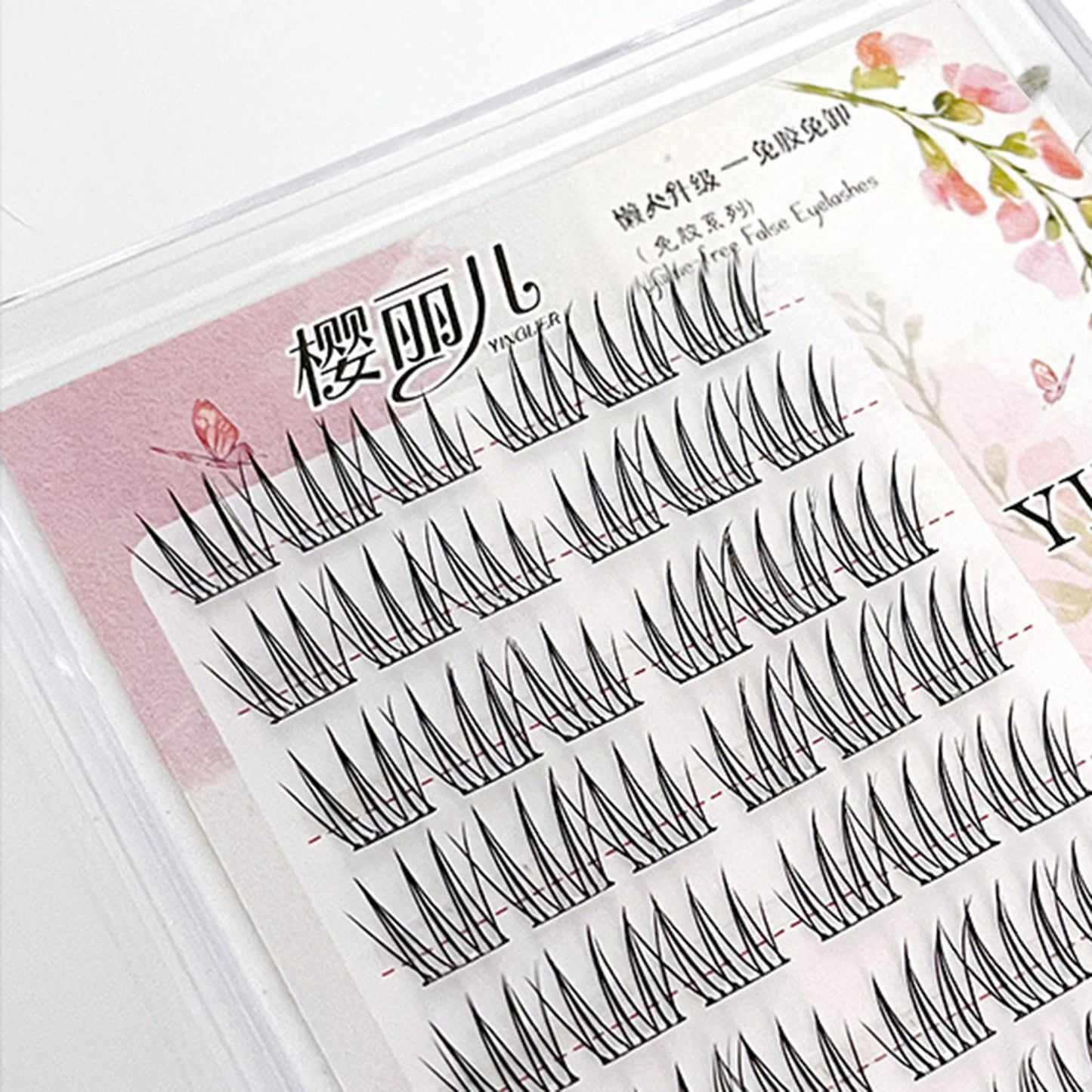 Korean Cluster Lashes | No Glue C Curl Wispy False Eyelashes