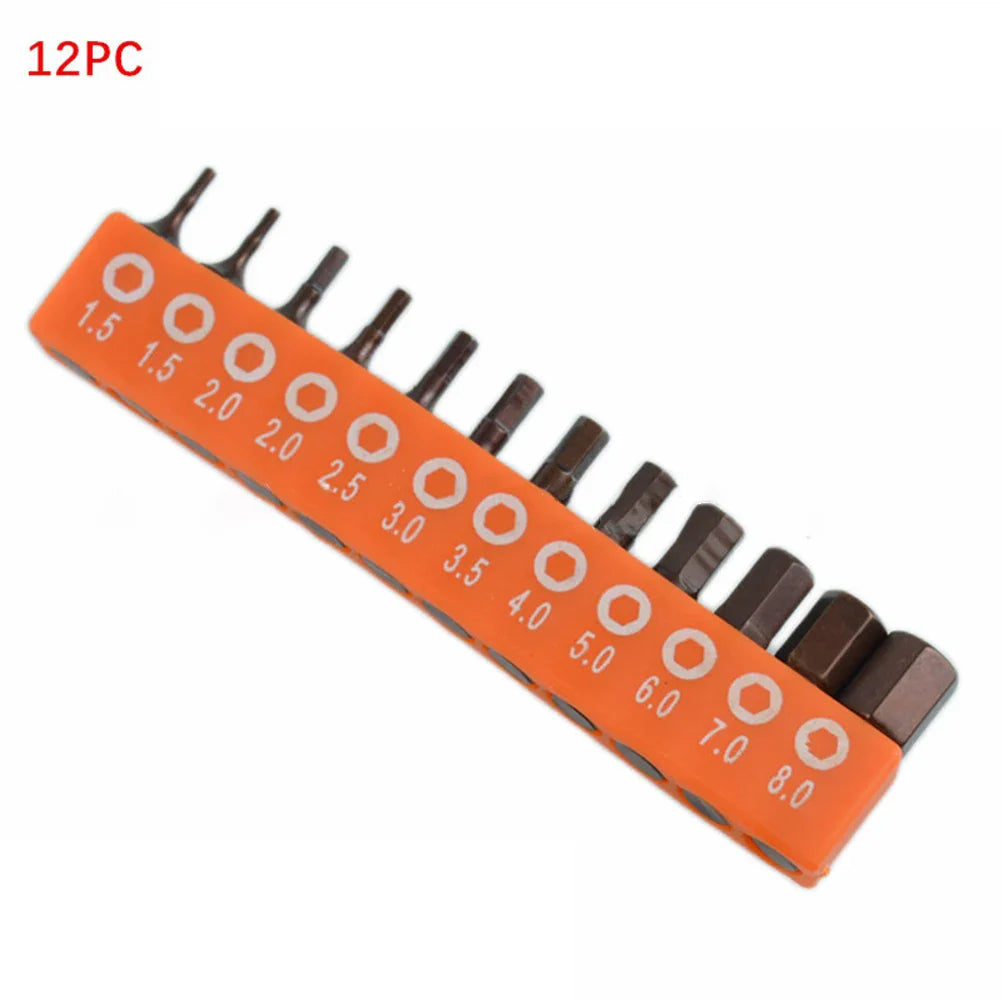 Magnetic Hex Screwdriver Bit Set 12/24pcs | 1/4" Shank 25mm