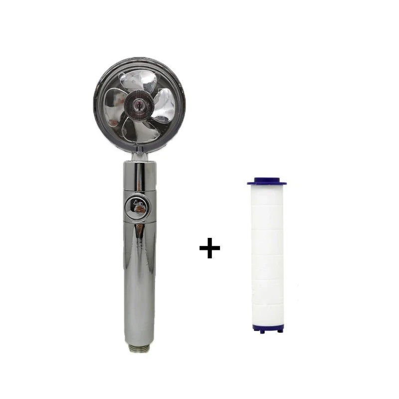 360° Rotating High-Pressure Water-Saving Shower Head with Filter