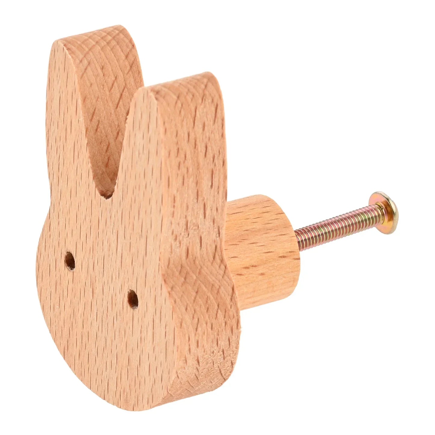 Cute Animal Wooden Cabinet Knobs & Drawer Handles w/ Screw