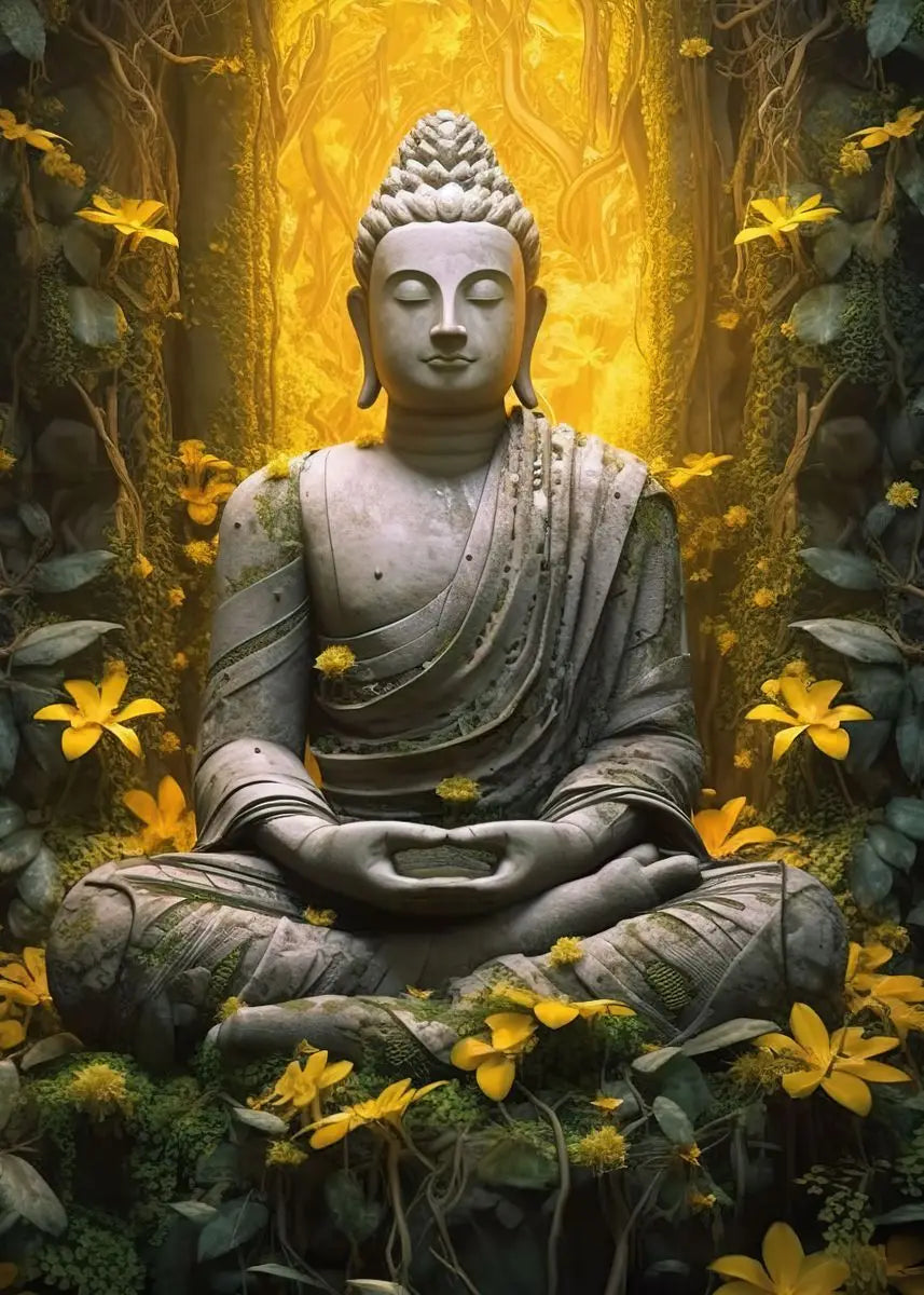 Buddha Zen Meditation Canvas Wall Art | Peaceful Nature Decor