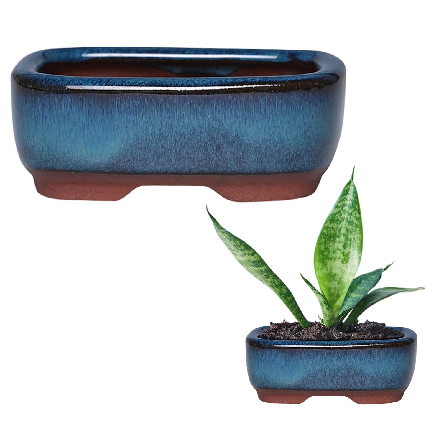 Ceramic Flower Pots with Drain Hole with Vent Design Easy to for Indoor and Outdoor Plants Peaceful Pleasures Health and Wellness Default