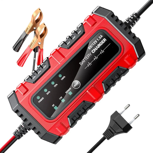 Smart 1.5A 6V/12V Battery Trickle Charger & Maintainer Battery Trickle Charger Peaceful Pleasures Health and Wellness