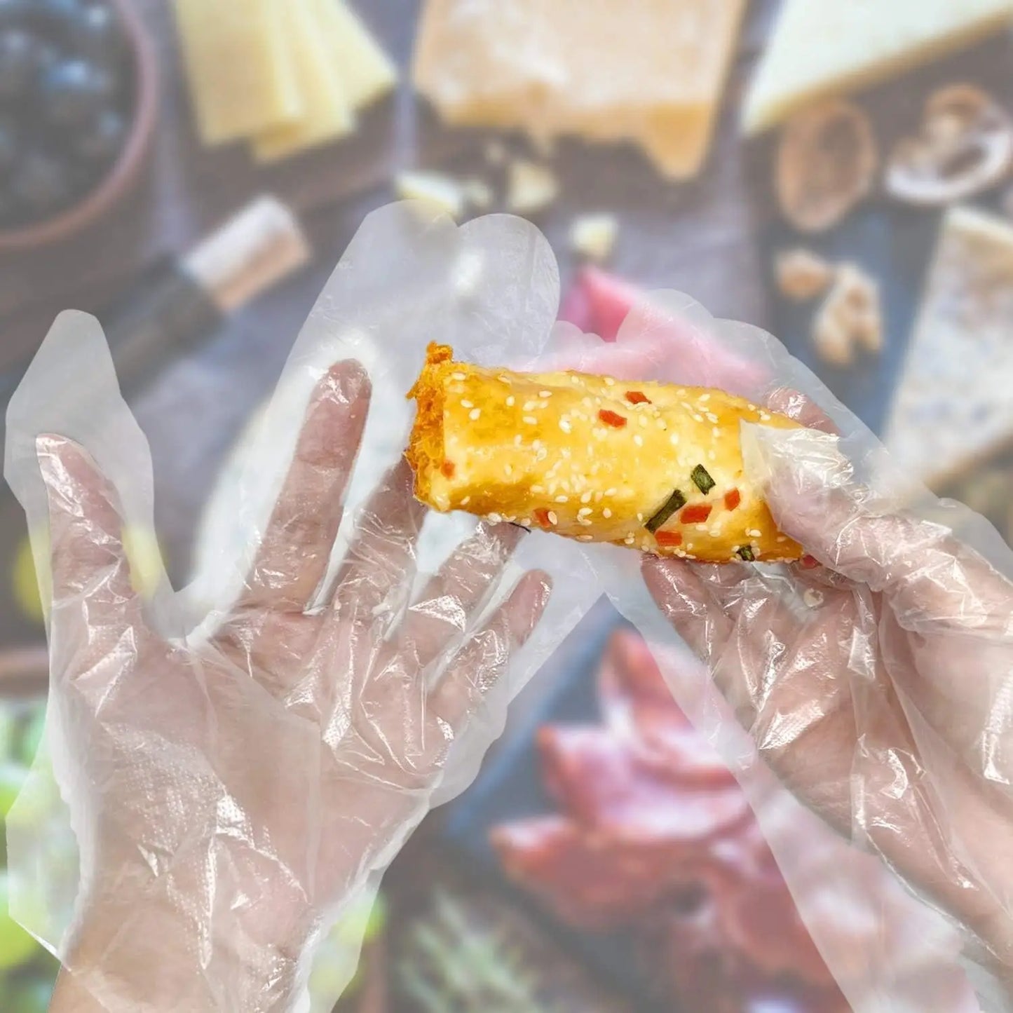 Disposable Plastic Gloves Latex Free Powder Free Clear Polyethylene Hand Gloves Non-Sterile for Cleaning- Cooking Kitchen Tools Peaceful Pleasures Health and Wellness