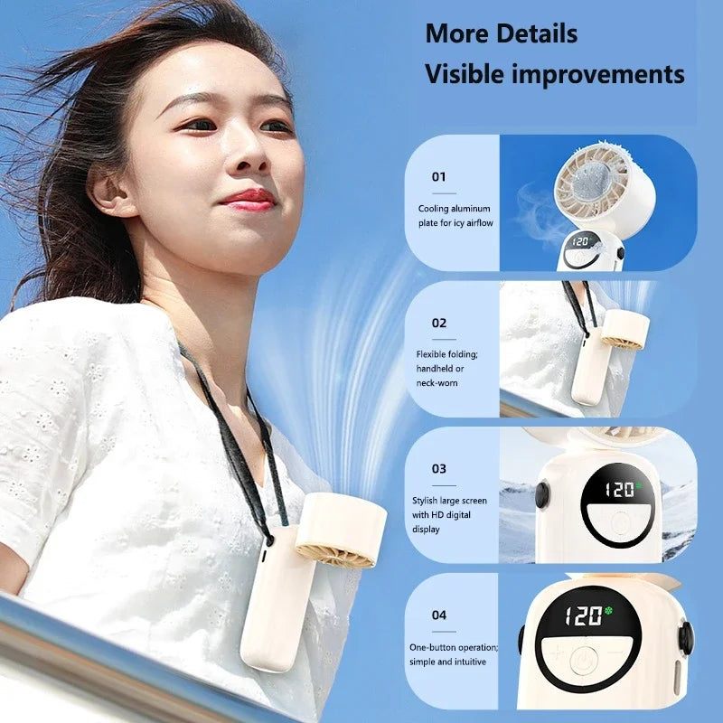 Cold Air High-speed Fan Usb Charging Fan Portable Semiconductor Cooling Five Speed Large Fan Peaceful Pleasures Health and Wellness