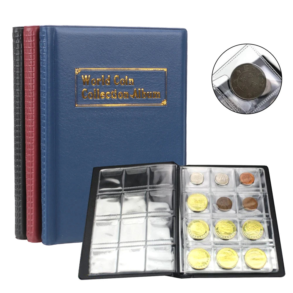 120 pieces Coins Album Multi-kinetic PVC Banknotes Coin Collection Book For Collectors Badge Collect Accessories Peaceful Pleasures Health and Wellness