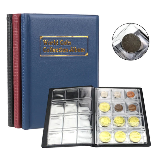 120 pieces Coins Album Multi-kinetic PVC Banknotes Coin Collection Book For Collectors Badge Collect Accessories Peaceful Pleasures Health and Wellness