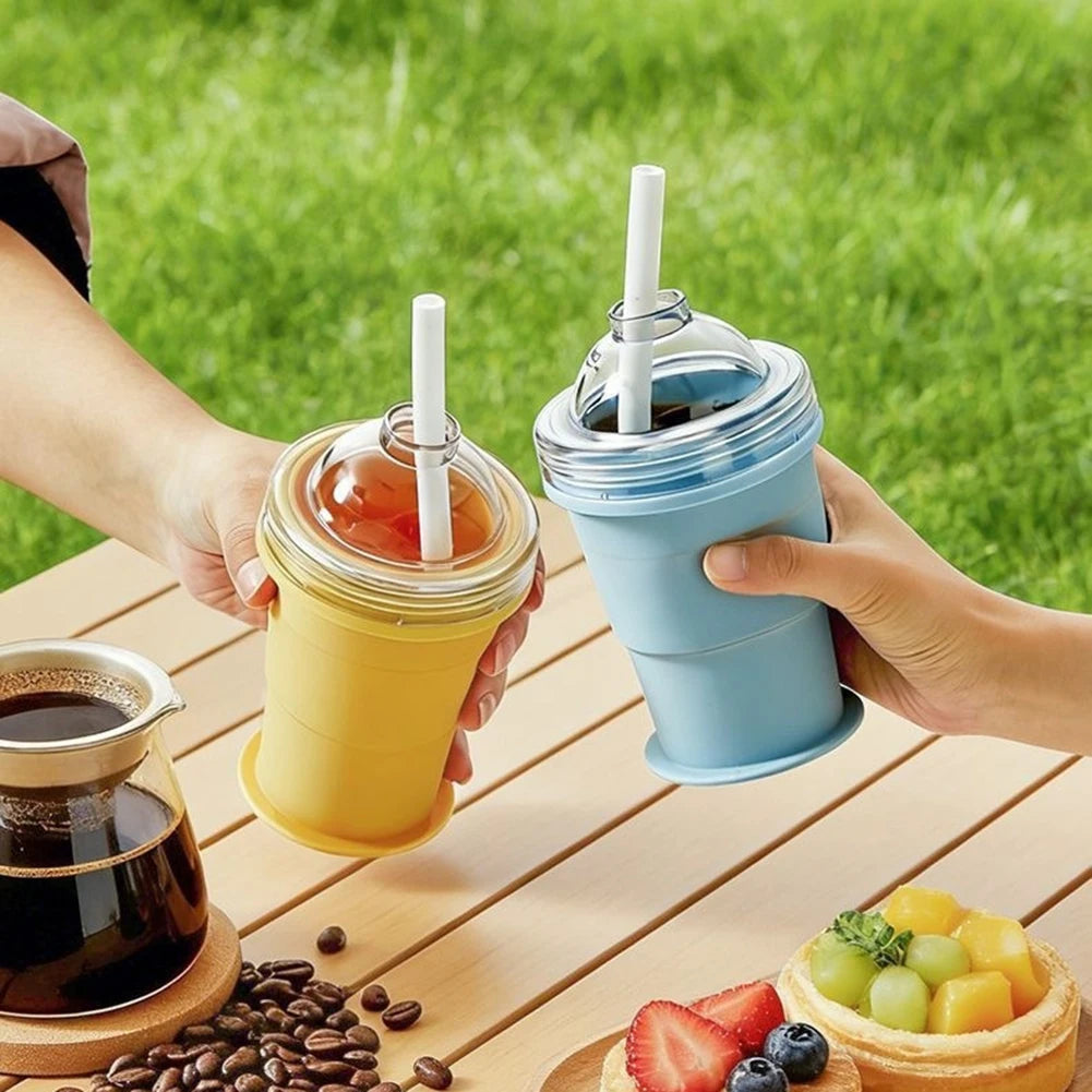 2 In 1 Collapsible Silicone Ice Ball Maker Cup Foldable Ice Ball Drink Cup Easy To Clean Dishwasher Safe For Home Travel Peaceful Pleasures Health and Wellness