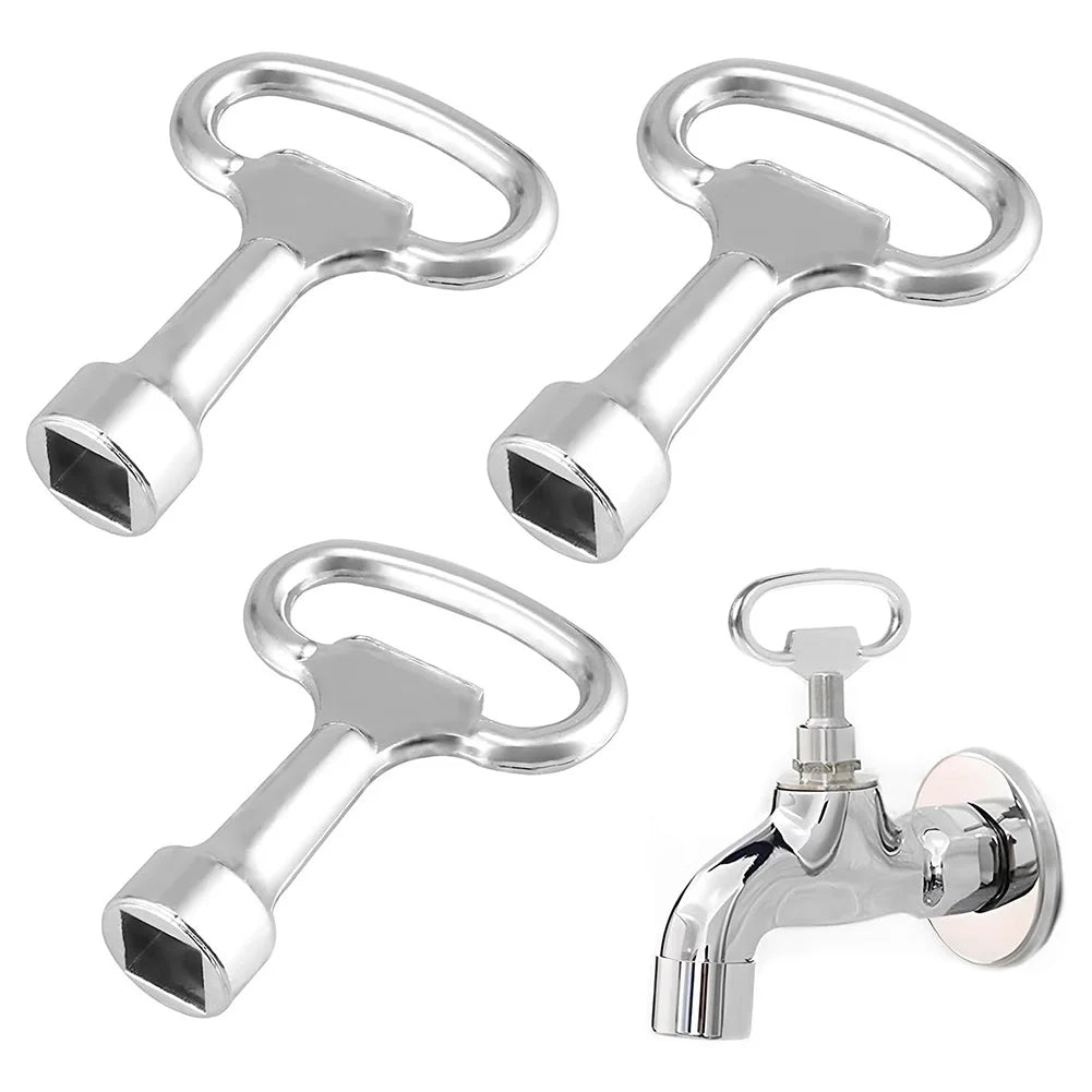 Square Key Water Tap Vent Heating Cabinet Door Lock Turn Tongue