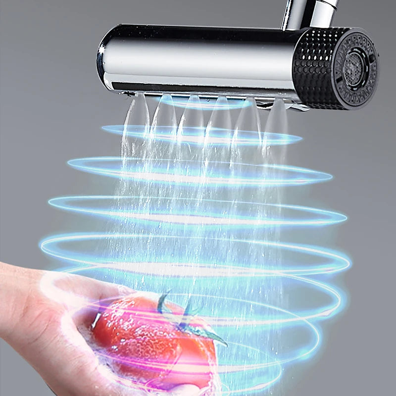 720° Rotating Kitchen Faucet 6 Modes Waterfall Spout Splash-Proof Universal Aerator Multi-Function Faucet Nozzle Extender Peaceful Pleasures Health and Wellness
