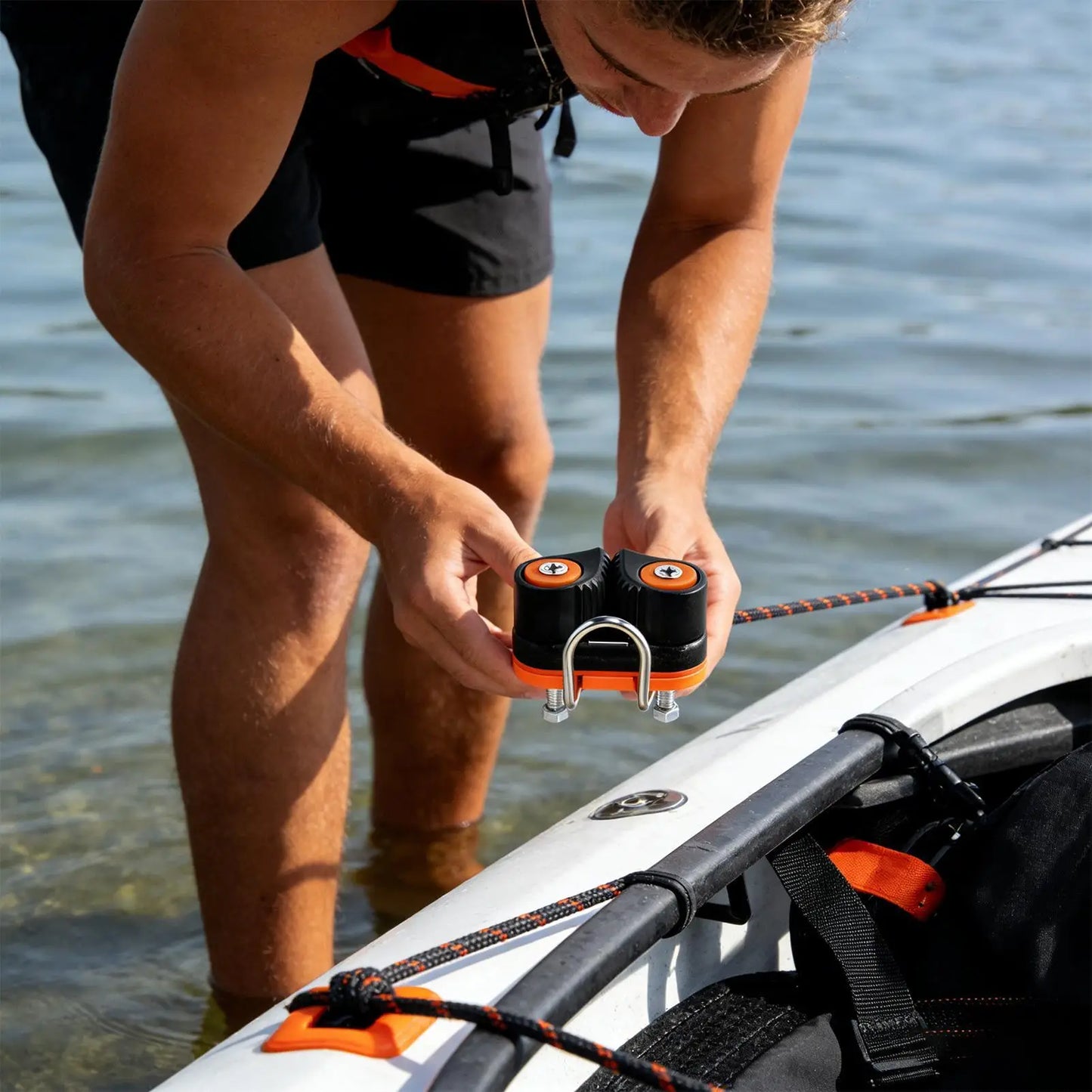 Kayak Cam Cleat Nylon Rope Clamp with Ball Bearings & Guide Ring Marine Cam Cleat Peaceful Pleasures Health and Wellness