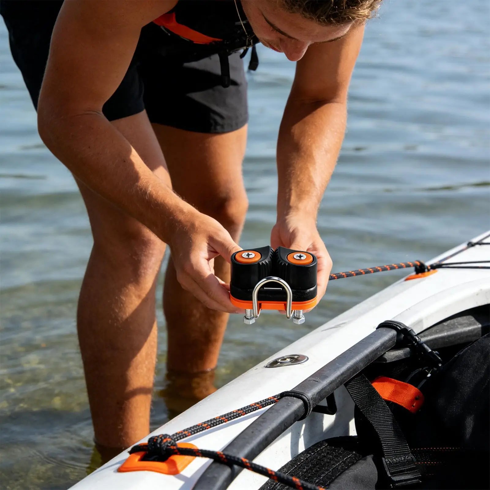 Kayak Cam Cleat Nylon Rope Clamp with Ball Bearings & Guide Ring Marine Cam Cleat Peaceful Pleasures Health and Wellness