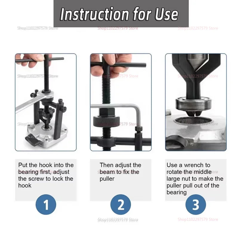 Car tools for Bearing Puller Disassembly Tool Three-Claw Heavy Duty Separation for Auto Repair Labor-Saving Bearing Removal Tool Peaceful Pleasures Health and Wellness