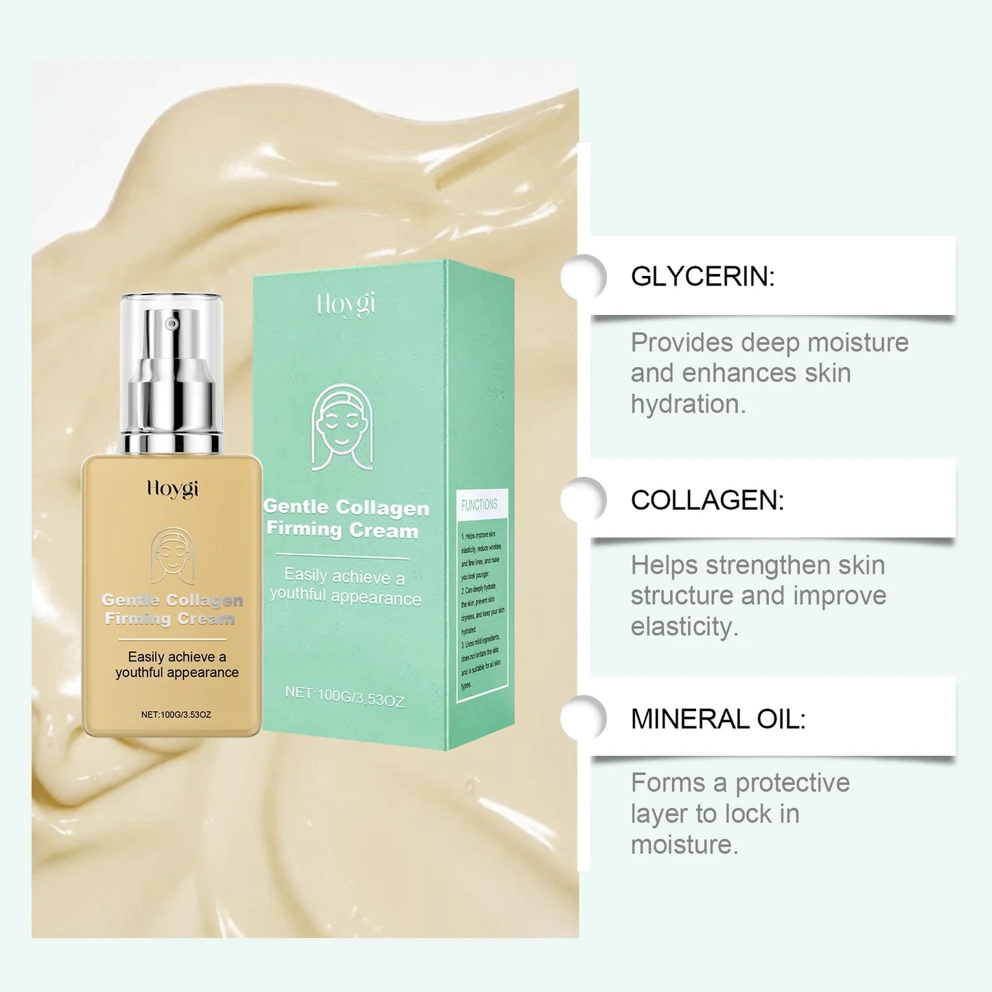 Hoygi Collagen Firming Cream – Fine Lines, Hydration & Brightening