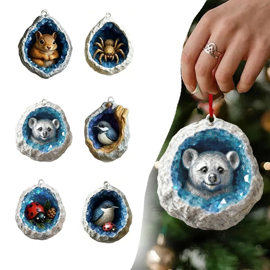 Acrylic 2D Animal Christmas Ornaments – Koala, Bird & More Christmas Ornament Oasis Select