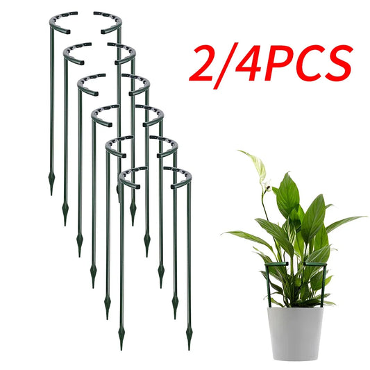 2/4/8PCS Plastic Plant Support Pile Frame Greenhouse Arrangement Semicircle Fixed Rod Indoor Flower Plant Vine Climbing Bracket Peaceful Pleasures Health and Wellness