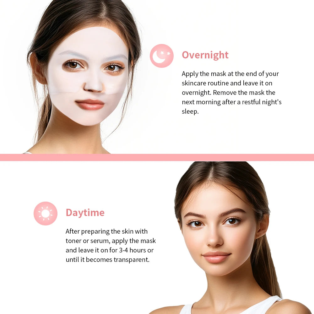 Bio-Collagen Deep Face Mask Shrink Pores Deep Hydrating Overnight Mask Moisturizing Refreshing Brightening Face Skin Care Peaceful Pleasures Health and Wellness