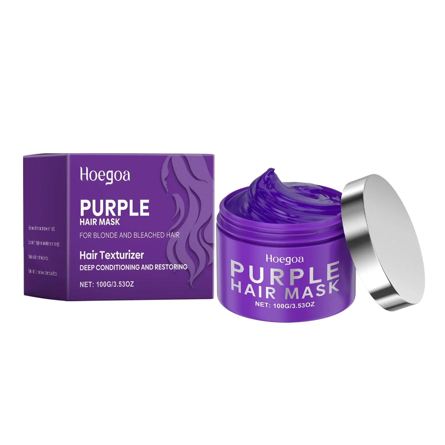 HOEGOA Purple Keratin Hair Mask – Toning, Repair & Frizz Control