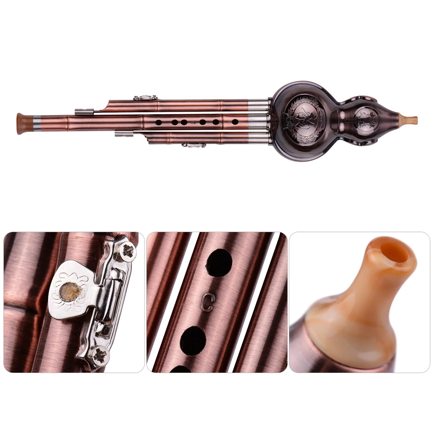 3 Tone C-key Gourd Flute Chinese Traditional Instrument Hulusi