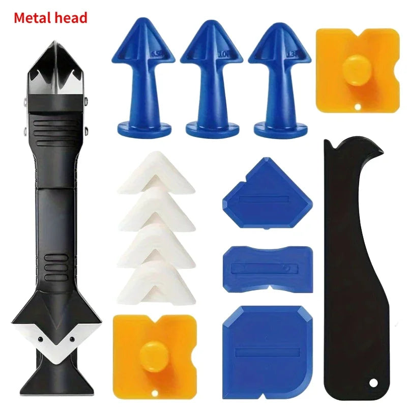 15-Piece Silicone Caulking Tool Set – Kitchen & Bathroom