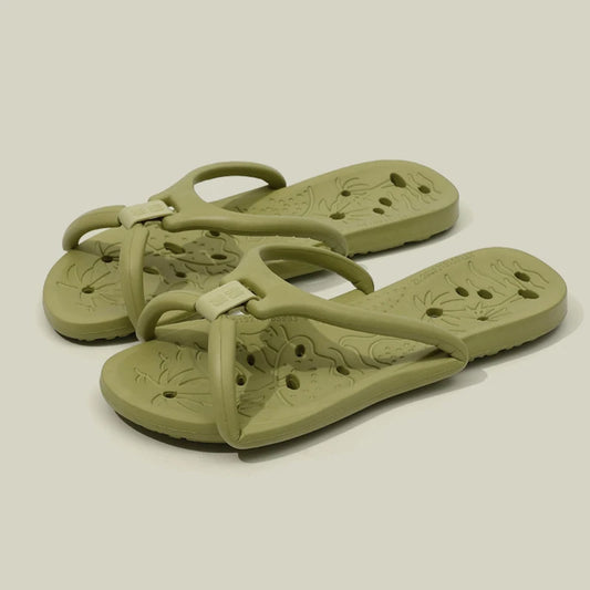 JPNTKY Men's Foldable Travel Slippers – Lightweight EVA Slides Travel Flip Flops Peaceful Pleasures Health and Wellness