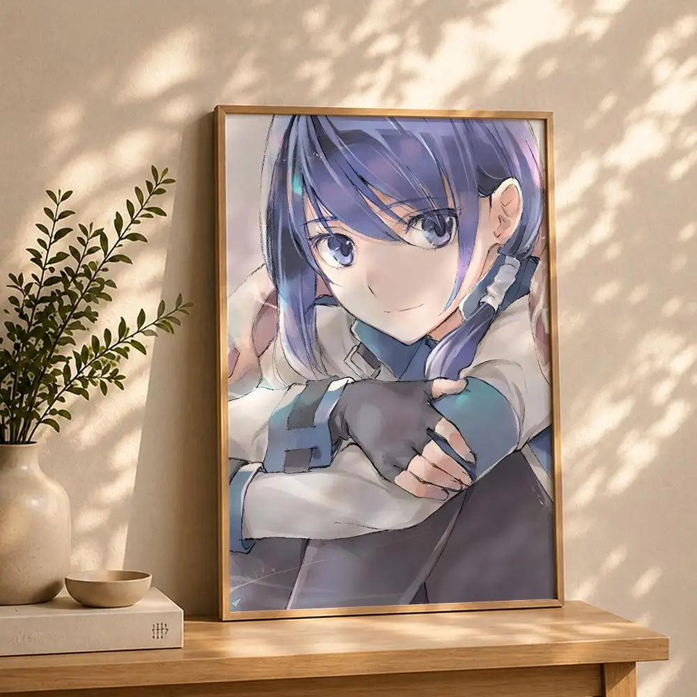 Grimgar of Fantasy & Ash Anime Poster – HD Waterproof Wall Art Anime Wall Poster Peaceful Pleasures Health and Wellness White13 21X30cmNoframe