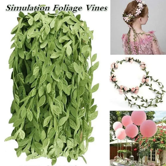 Silk Artificial Green Leaf Vine for Wedding, Wreath & Crafts Artificial Leaf Vine Peaceful Pleasures Health and Wellness