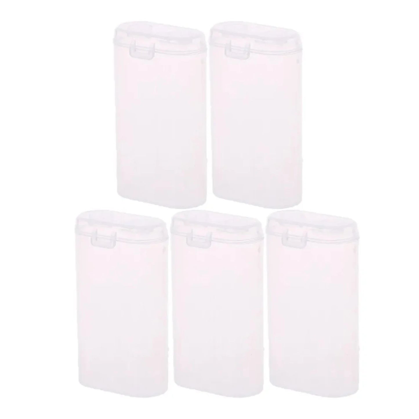 1/5Pcs Transparent Battery Storage Box Empty Portable Waterproof Batteries Safety Case for 2 Sections 18650 Battery Organizer Peaceful Pleasures Health and Wellness 5pcs