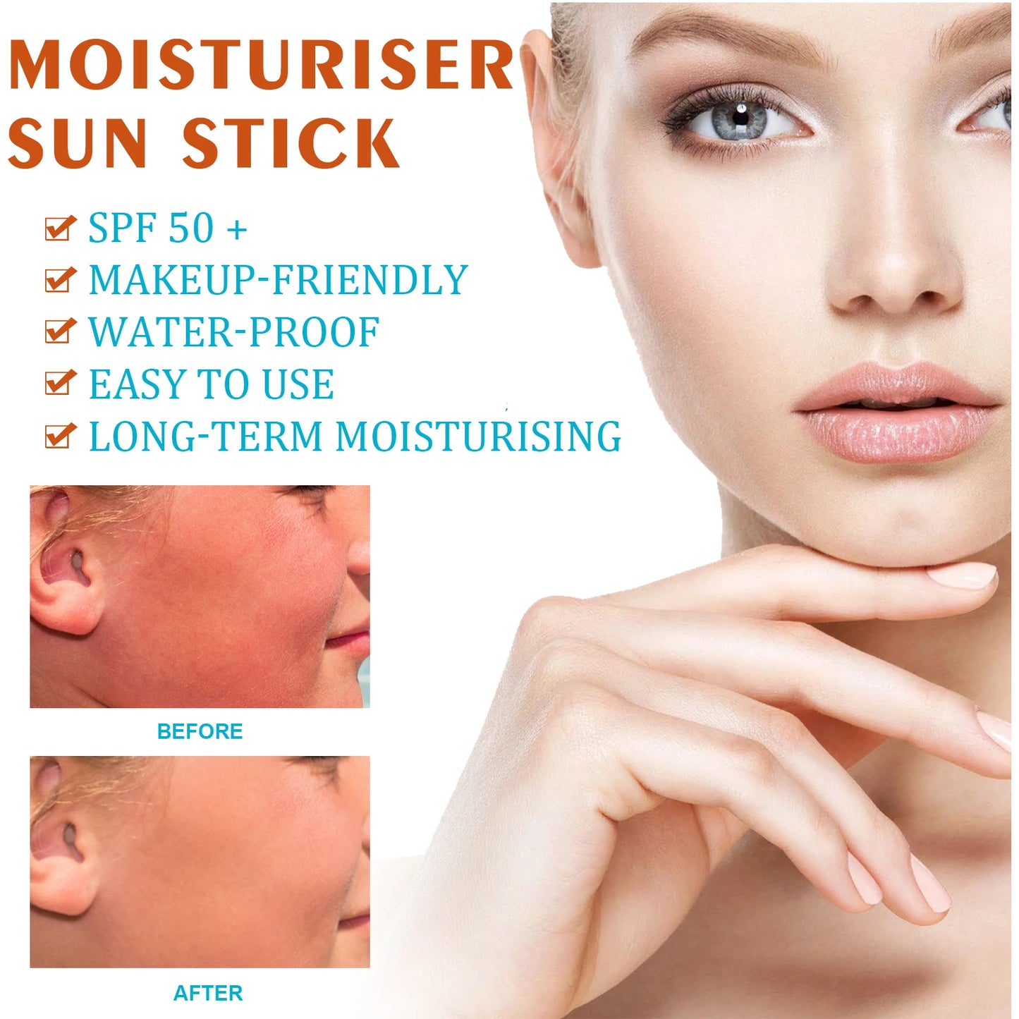 Jaysuing SPF 50+ Sunscreen Stick – UV Protection & Moisturizing