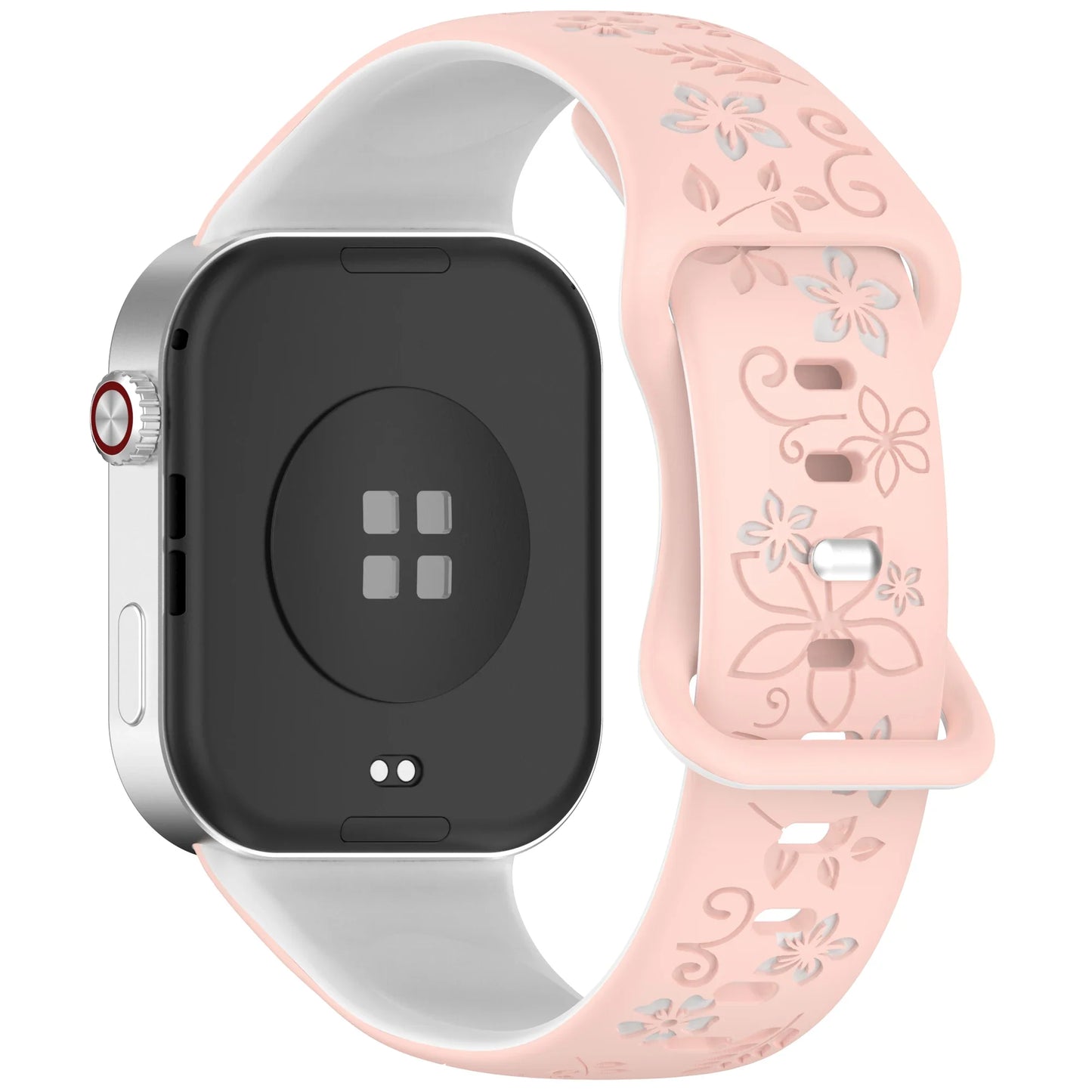 Two-Tone Floral Silicone Strap for Redmi Watch & Mi Band 8/9 Pro