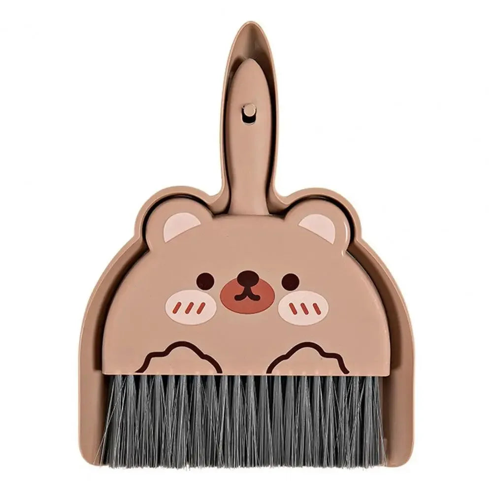 Mini Cartoon Broom & Dustpan Set – Rabbit Bear Frog, 2-Piece