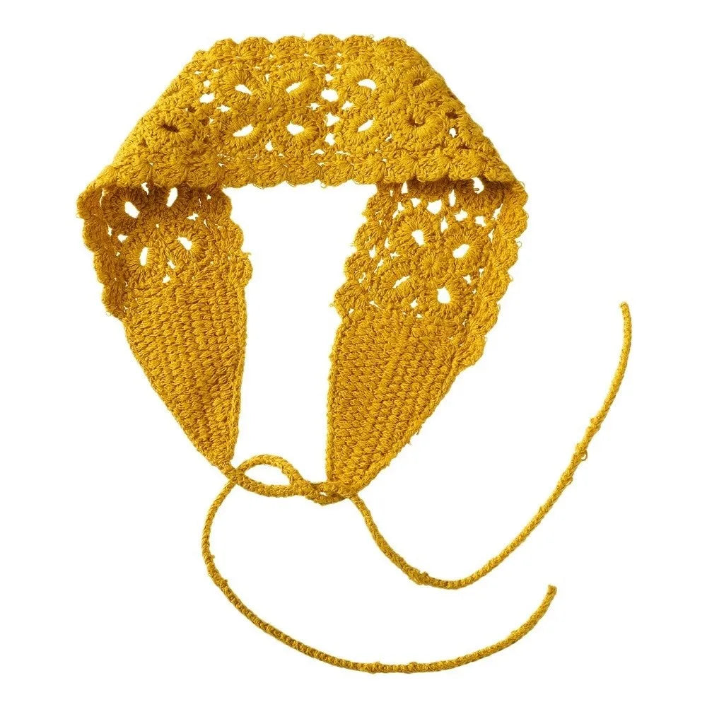 Boho Crochet Knit Headband – Handmade Hair Scarf for Women