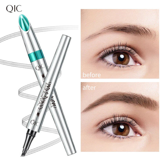QIC 4-Tip Liquid Eyebrow Pen – Waterproof & Long-Lasting, 5 Colors Liquid Eyebrow Pen Oasis Select