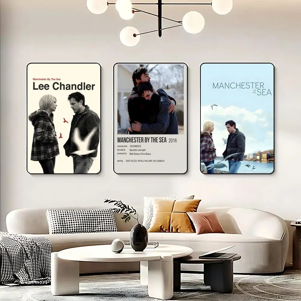 Movie M-Manchester by the Sea Poster HD Self Adhesive Waterproof Wall Art Ideal for Home Office Dorm Bedroom Great Gift Peaceful Pleasures Health and Wellness