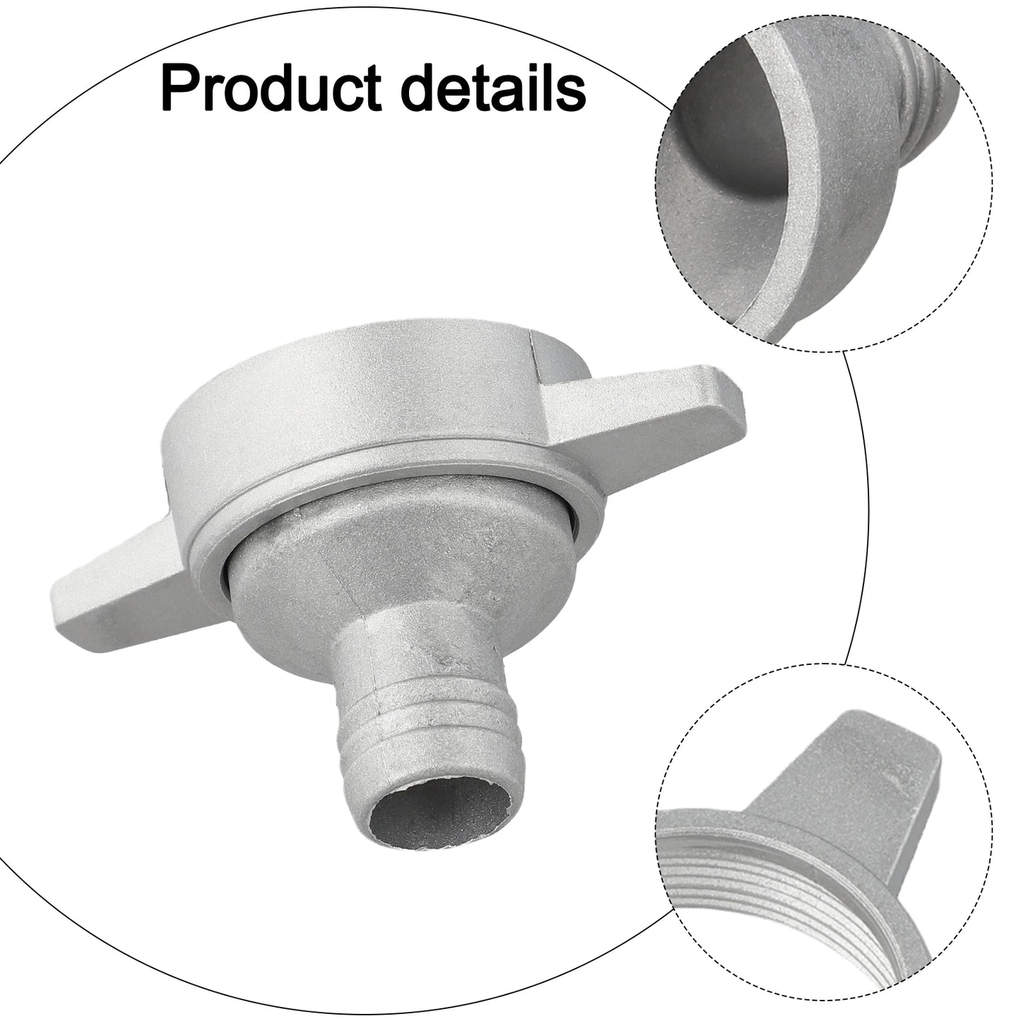 Water Pump Aluminum Pipe Connector Rubber Gasket Connecting Fitting
