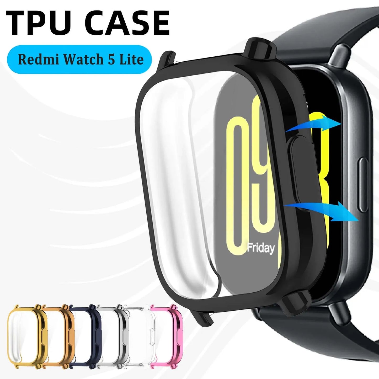 Xiaomi Redmi Watch 5 Lite TPU Screen Protector Bumper Case