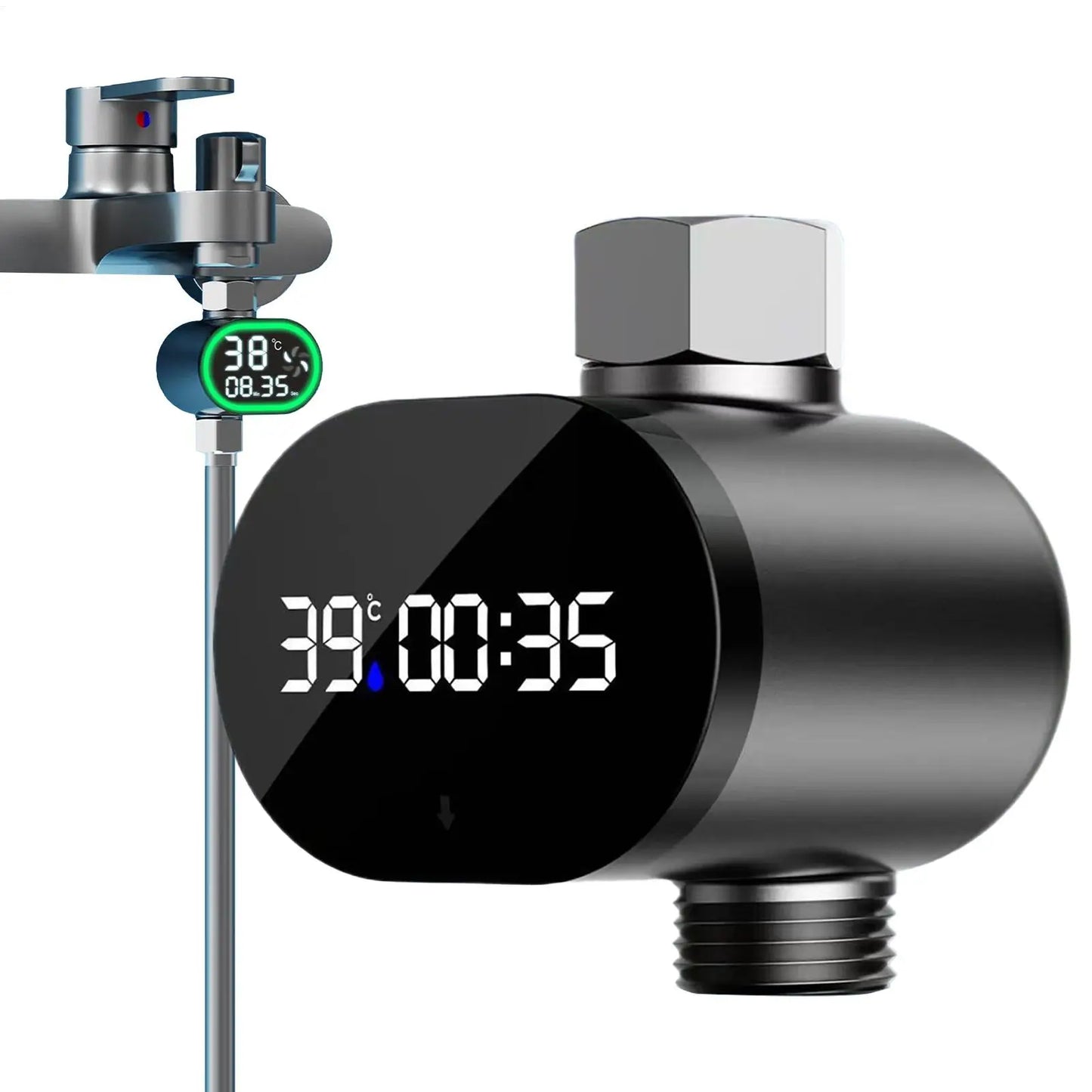 LED Digital Shower Temperature Monitor | Color-Change Display