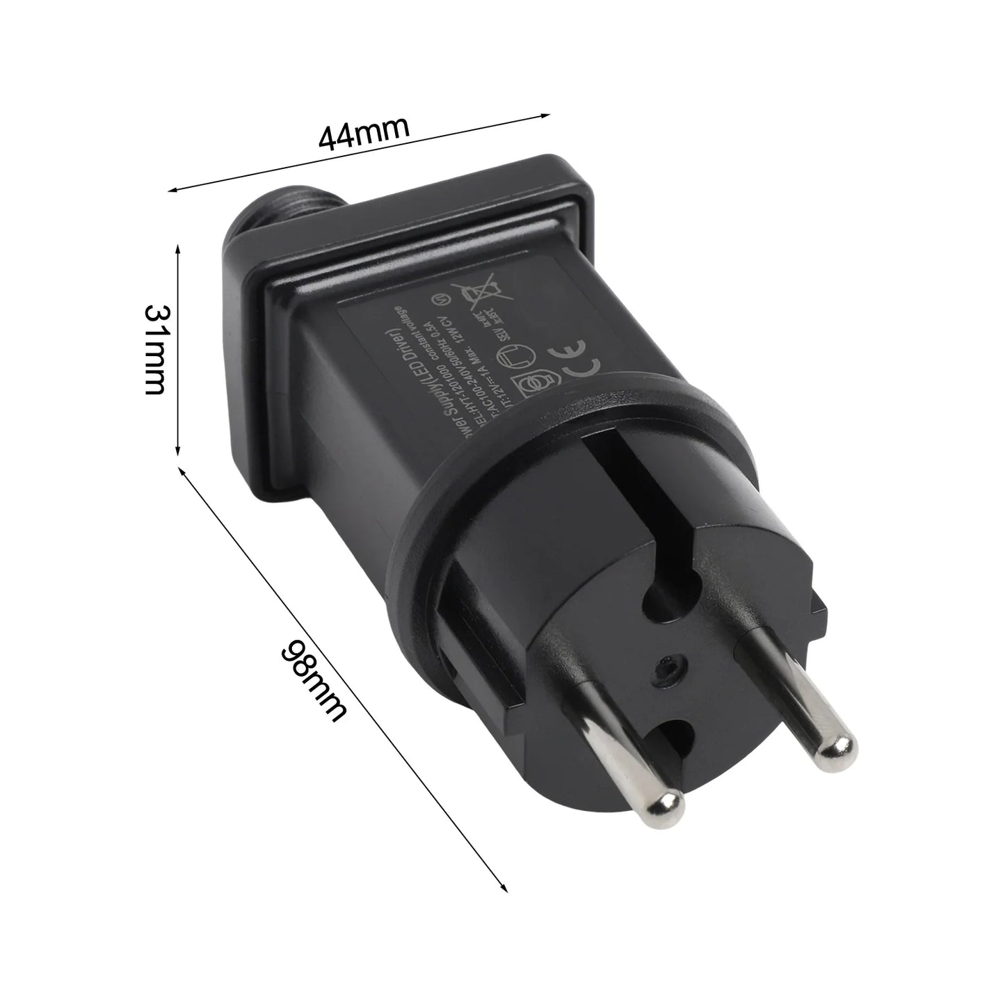 12V LED Fairy Light Power Adapter IP44 Waterproof Transformer 0 5A 1A
