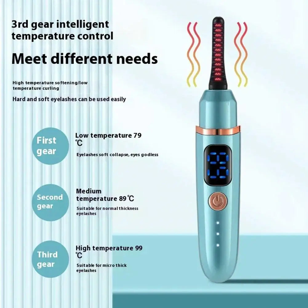 Heated Electric Eyelash Curler – 3-Temp USB-C Rechargeable