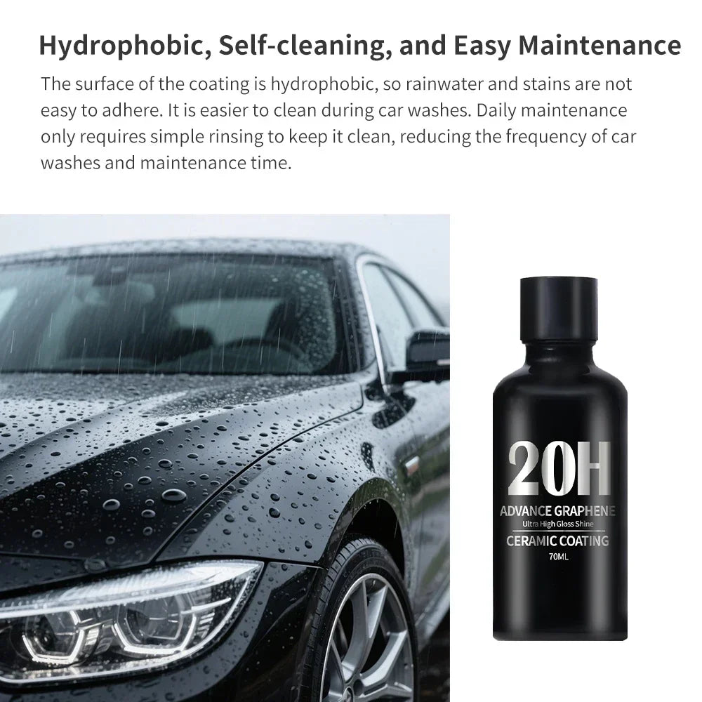 20H Graphene Ceramic Coating with Self Healing UV Track Technology Car Detailing Professionals 10+ Years of Protection Peaceful Pleasures Health and Wellness
