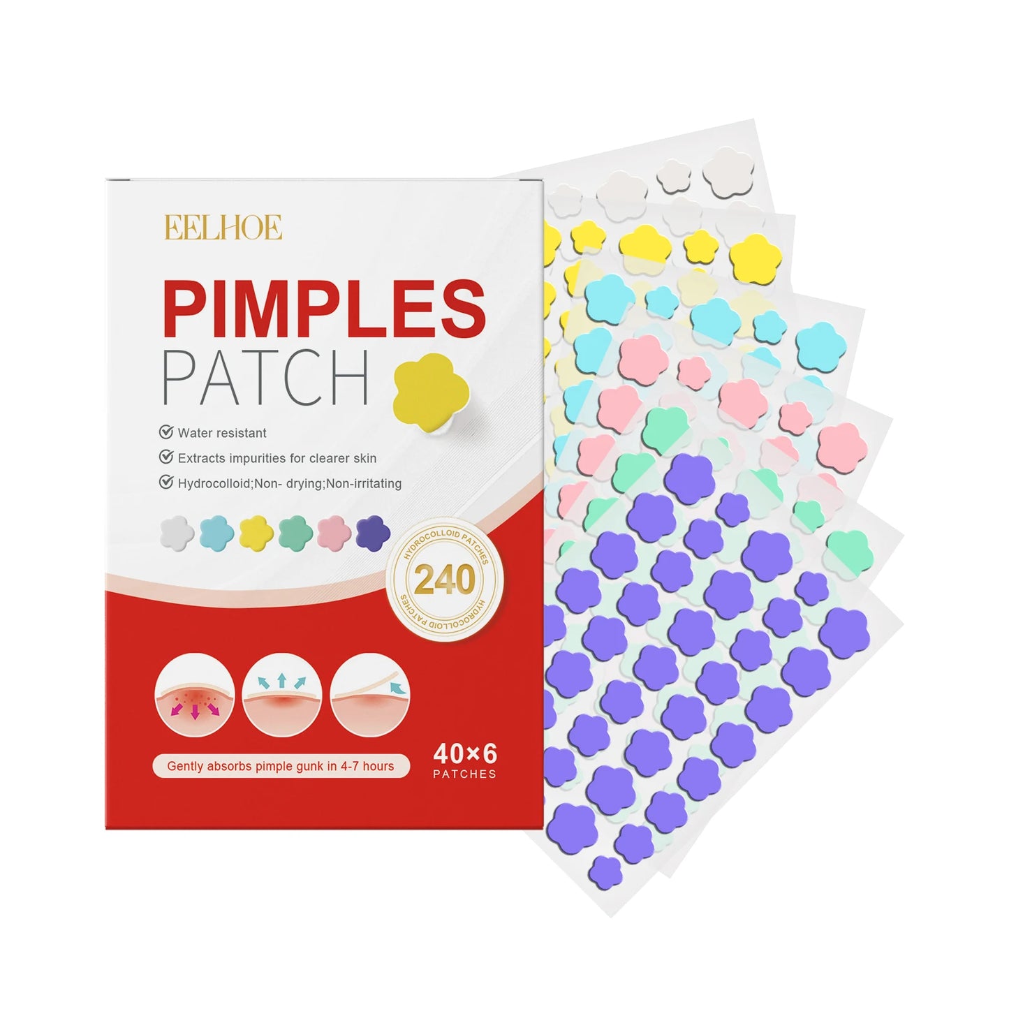 240-Pack Salicylic Acid Acne Patches – Cute Fun Shapes