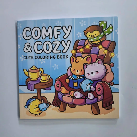 COMFY COZY Cute Coloring Book Adults Drawing Perfect Party Birthday Peaceful Pleasures Health and Wellness