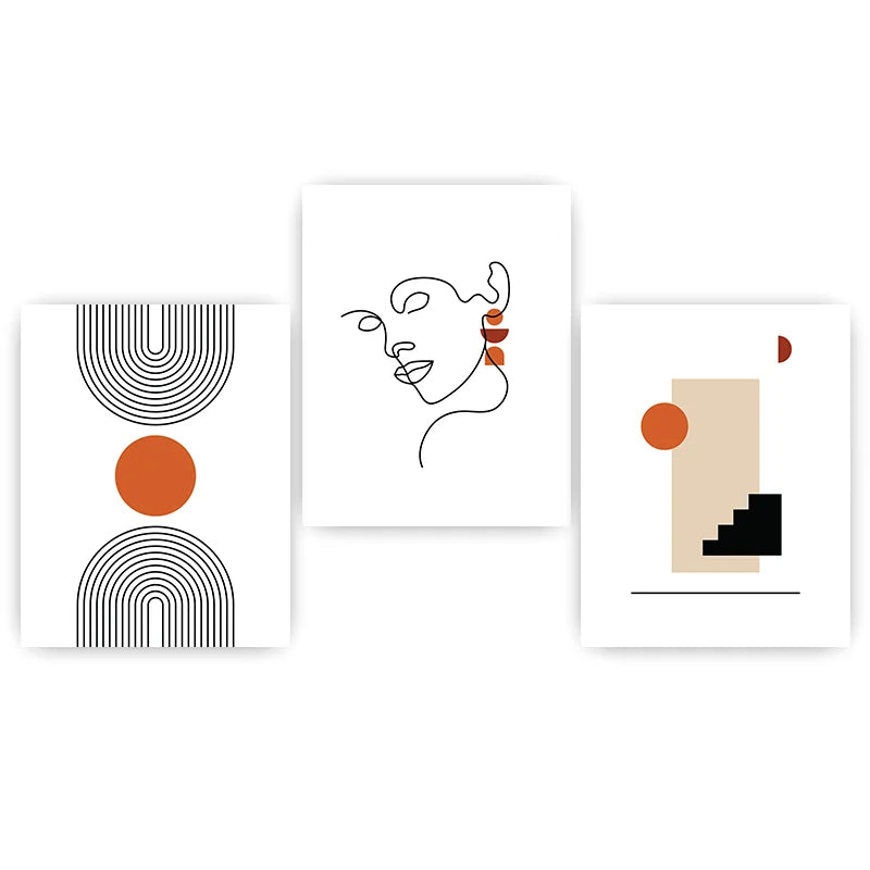 Abstract Line Art Woman Canvas Print | Modern Wall Decor Canvas Wall Art Peaceful Pleasures Health and Wellness 01 20x25cm No Frame China Mainland