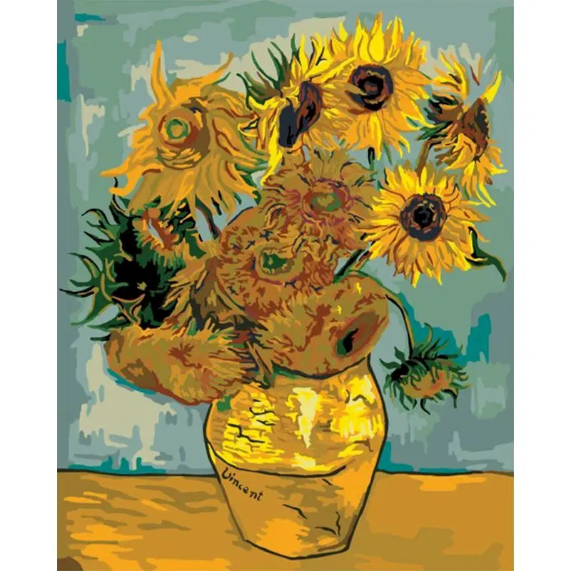 Van Gogh Sky Paint by Numbers Kit | 60x75cm Canvas Art Paint by Numbers Kit Peaceful Pleasures Health and Wellness 99890 40x60cm Unframed
