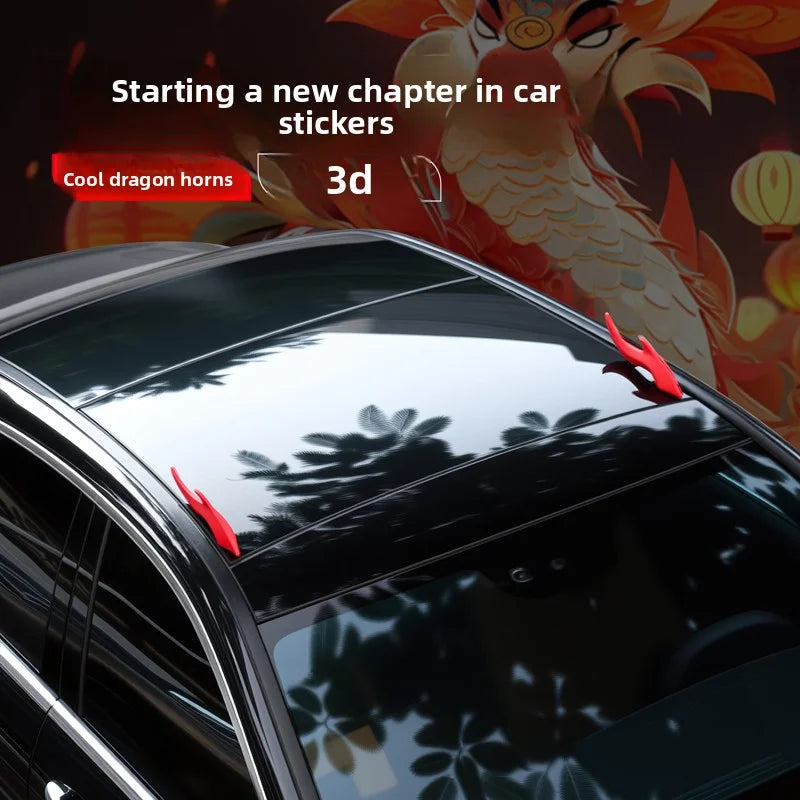 3D Dragon Horn Car Roof Sticker | SUV Truck Motorcycle Decor