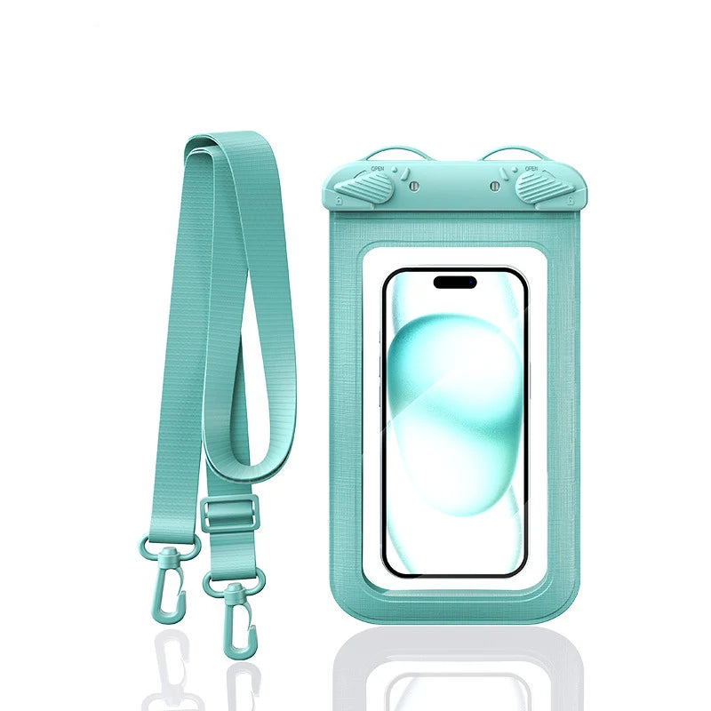 waterproof phone pouch for swimming bag phone diving phone case IPX8 waterproof bag phone case under water transparent pouch Peaceful Pleasures Health and Wellness Green