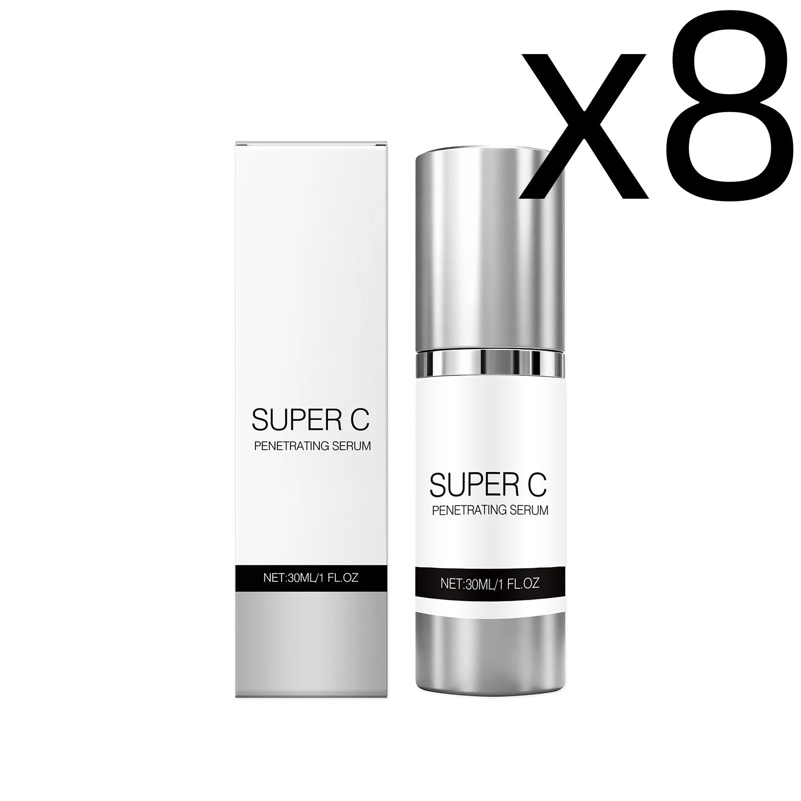 Vitamin C Facial Serum Mild Moisturize Deep Penetrating Improve Fine Line Relief Rough Strengthen Skin Barrier Skincare Essence Peaceful Pleasures Health and Wellness 30ml Boxed X 8PCS