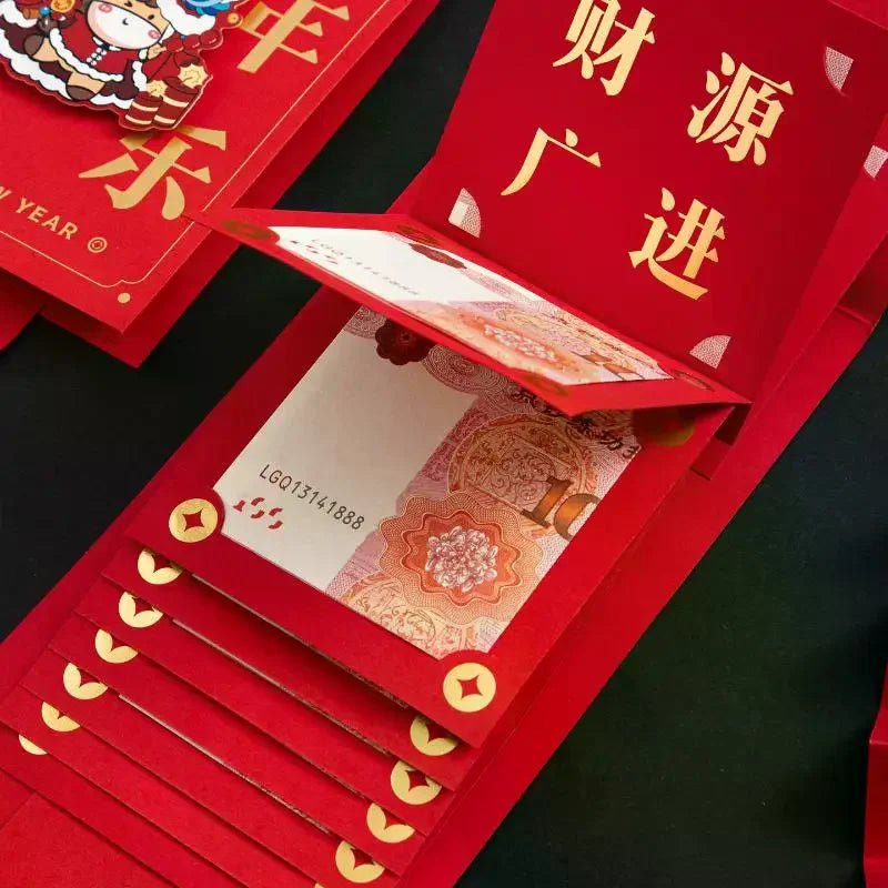 2026 Chinese New Year Pull-Out Red Envelope – 6 or 10 Slots