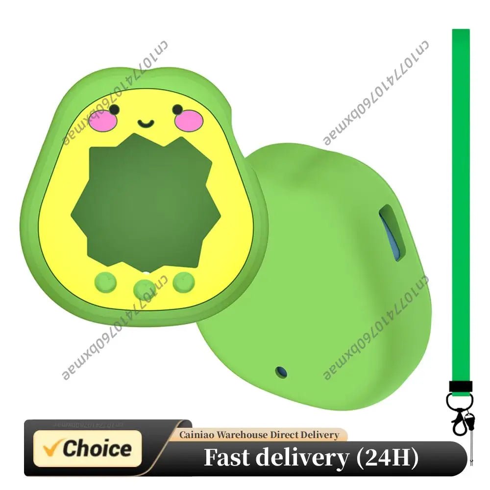 For Tamagotchi Paradise Avocado Shape Silicone Protective Shell Shockproof Anti-Scratch Protect Shell Set Gaming Accessories Peaceful Pleasures Health and Wellness