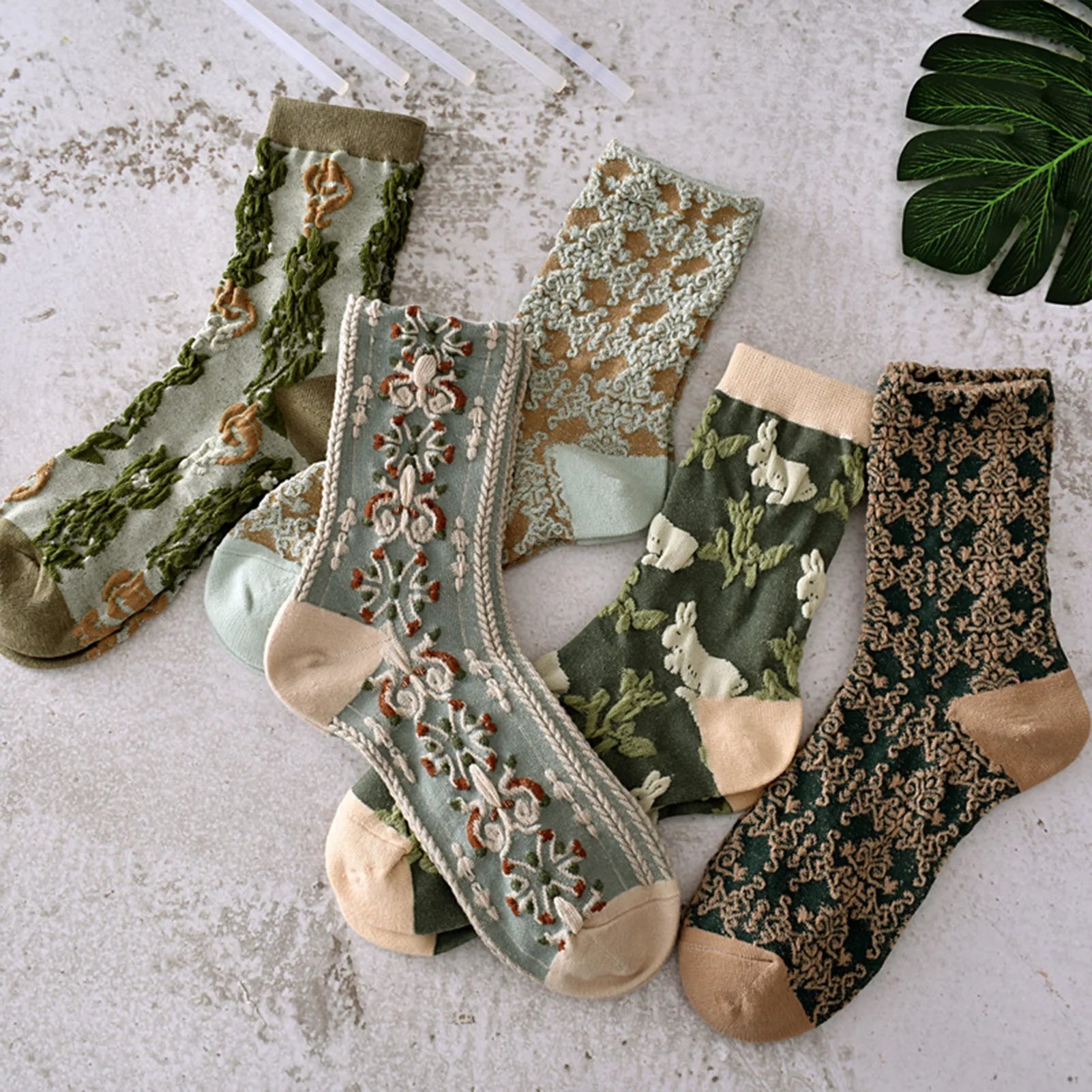 10 Pairs Women's Thick -length Socks Skin-friendly Breathable Long Cotton Socks Gift for Woman Girlfriend Lovers Peaceful Pleasures Health and Wellness